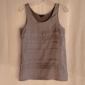 Theory silk tank with pin-tuck details. Size small.